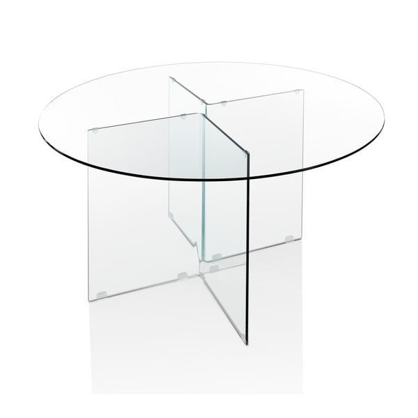 Sklenený okrúhly jedálenský stôl ø 130 cm Kaya – Tomasucci-image-3
