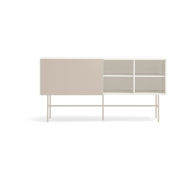 Béžovo-krémová nízka komoda s posuvnými dverami 180x91 cm Nube – Teulat-image-3