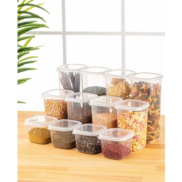 Plastové dózy v súprave 12 ks na potraviny Fresco – Hermia-image-1