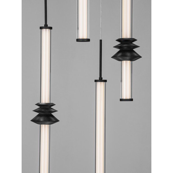 Matne čierne keramické LED závesné svietidlo so stmievačom s tienidlom z akrylového skla ø 35 cm Stalactite – Nova Luce-image-4