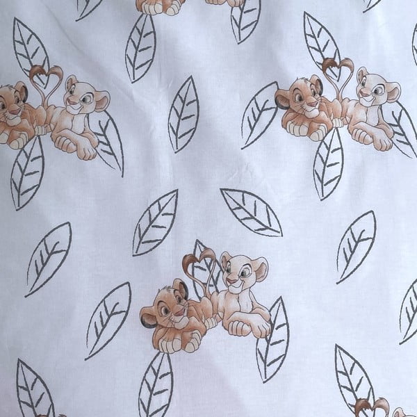 Svetložlté bavlnené detské obliečky so svietiacim efektom na jednolôžko 140x200 cm Lion King "Best friends" – Jerry Fabrics-image-4