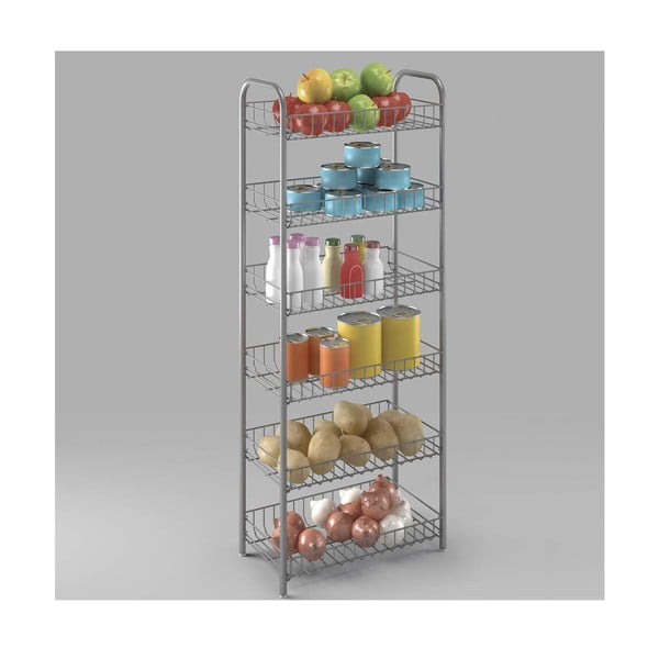 Biely kovový regál 41x104x23 cm Monaco – Metaltex-image-1