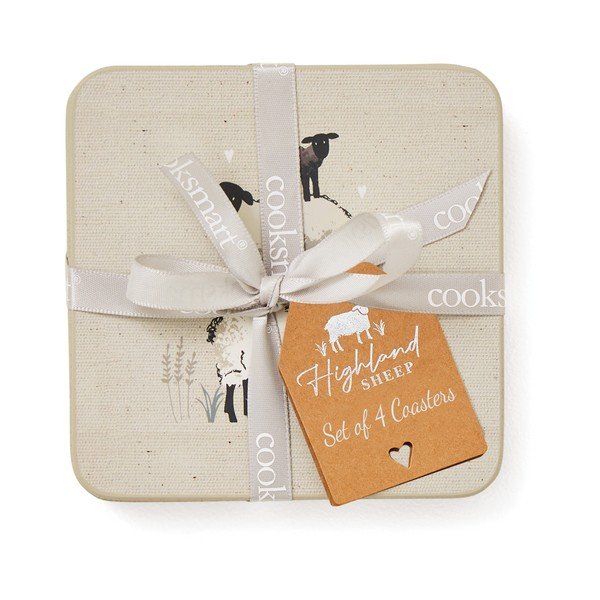 Taupe korkové tácky v súprave 4 ks Highland Sheep – Cooksmart ®-image-2
