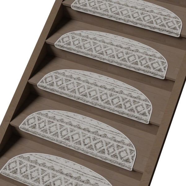 Krémovobiele nášľapy na schody v súprave 16 ks 20x65 cm Cottage Warmth – Vitaus-image-1