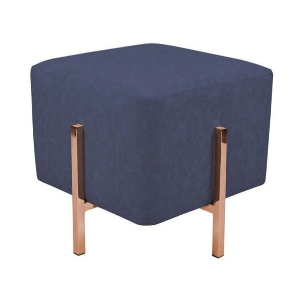 Modrá stolička s nohami v medenej farbe Vivorum Liani