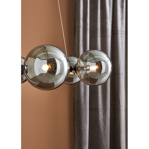 Závesné svietidlo s čiernou konštrukciou Markslöjd Circle 6L-image-1