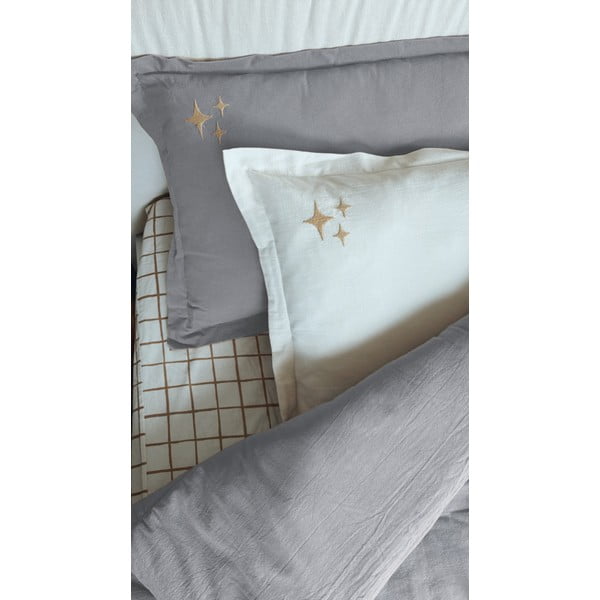 Sivá súprava do postieľky Stars – Malomi Kids-image-1