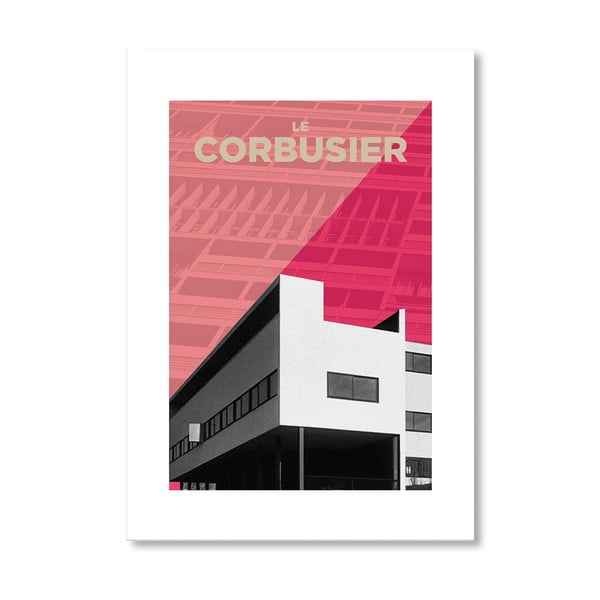 Autorský plagát Corbusier Pink