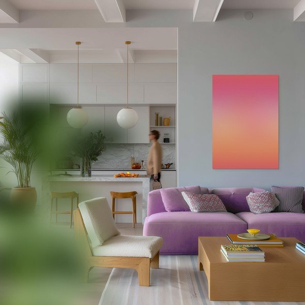 Tlačený obraz na plátne 70x100 cm Pink Aura – Styler-image-2