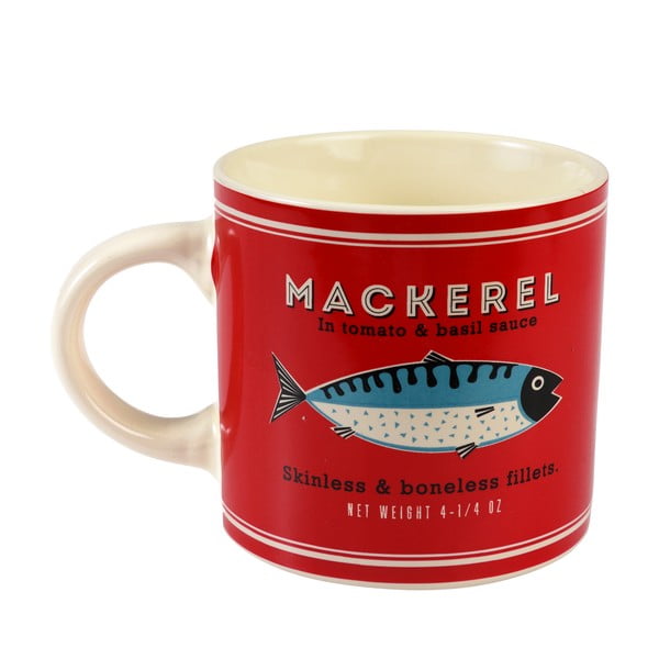 Červený/krémový keramický hrnček 350 ml Fish – Rex London