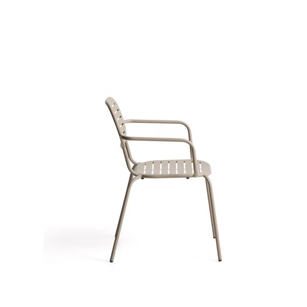 Taupe kovová záhradná stolička Brai – Kave Home-image-3