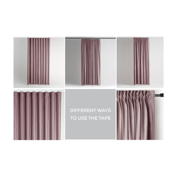 Svetlohnedý zamatový dimout záves 140x270 cm Pleat – Restilo-image-3