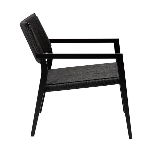 Čierne kreslo s trstinovým výpletom Loop – DAN-FORM Denmark-image-3