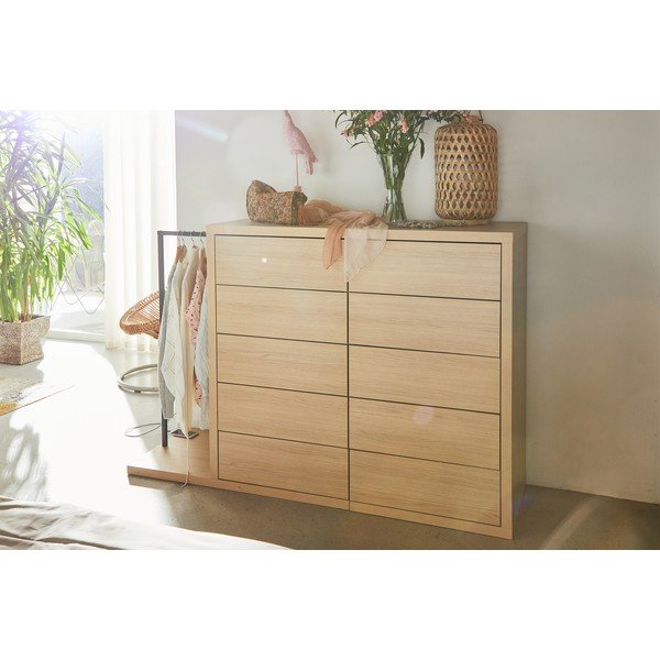 Nízka šatníková skriňa v dekore duba 105x113 cm Hugo - TemaHome - TemaHome-image-1