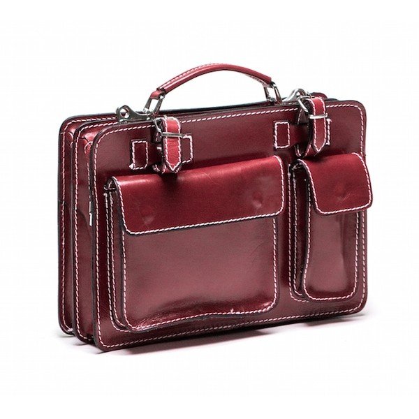 Kožená kabelka Isabella Rhea 309 Rosso-image-1