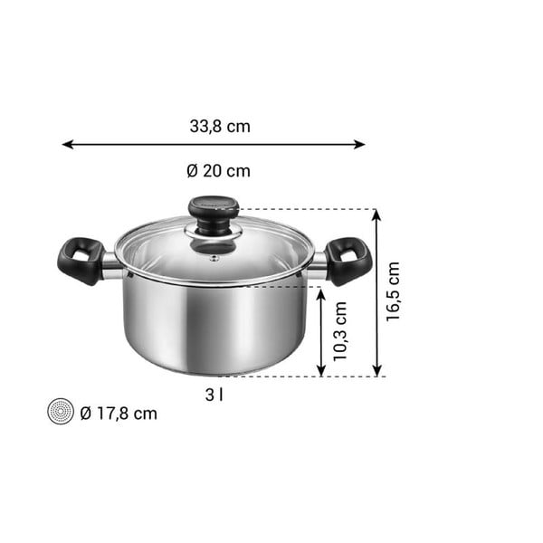 Antikoro hrniec s pokrievkou na indukciu 3 l Brava – Tescoma-image-3