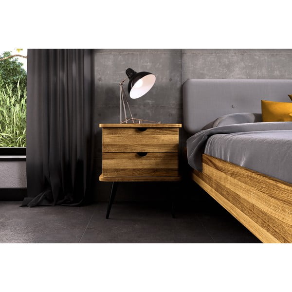 Nočný stolík z dubového dreva v prírodnej farbe Kula - The Beds-image-4