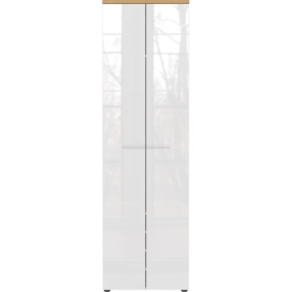 Biela prírodná šatníková skriňa v dekore duba 60x198 cm Aledo - Germania