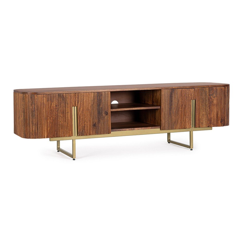 TV stolík z mangového dreva v prírodnej farbe 180x45x40 cm Vilas – Bizzotto