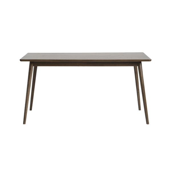 Hnedý rozkladací jedálenský stôl s doskou v dubovom dekore 150x90 cm Barrali – Unique Furniture