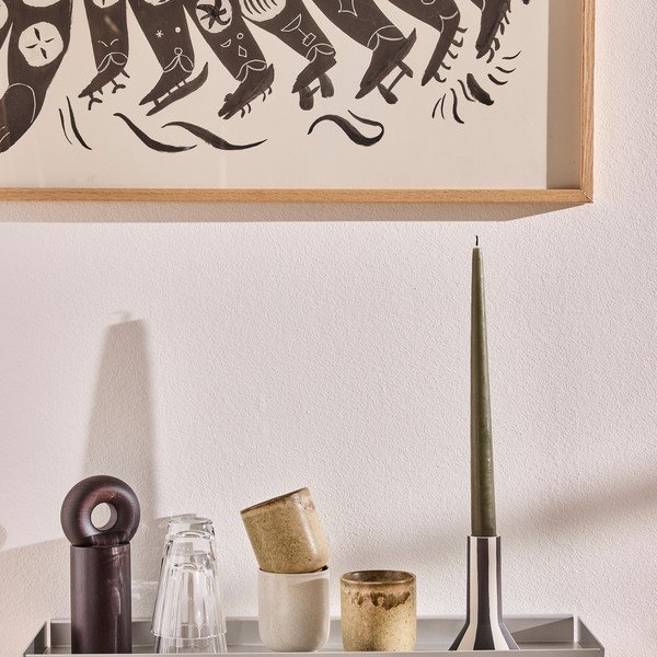 Kovová polica v striebornej farbe 50 cm Bakku – OYOY Living Design-image-3