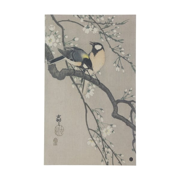 Plagát z ručne vyrábaného papiera BePureHome Blossom, 35 × 25 cm