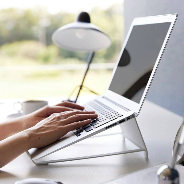 Biely kovový stojan pro notebook Tower – YAMAZAKI-image-3