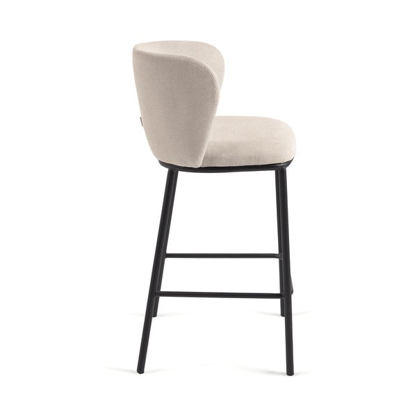 Béžová barová stolička (výška sedadla 65 cm) Ciselia – Kave Home-image-2