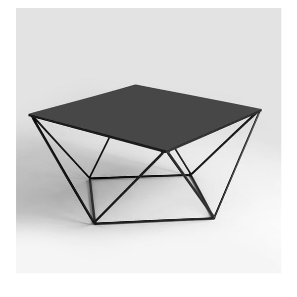 Čierny konferenčný stolík Custom Form Daryl, 80 × 80 cm