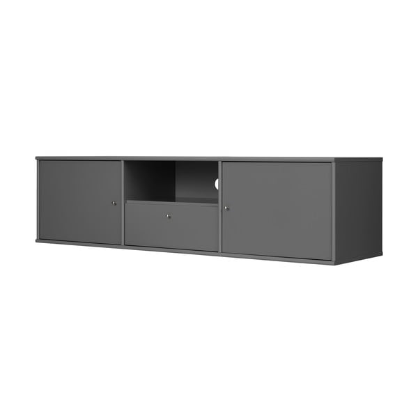 Antracitový TV stolík 161x42 cm Mistral – Hammel Furniture-image-1