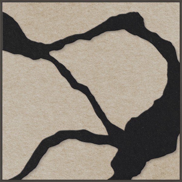 3D obraz s rámom/akustický 102x102 cm Quiet Friction 1 – Malerifabrikken