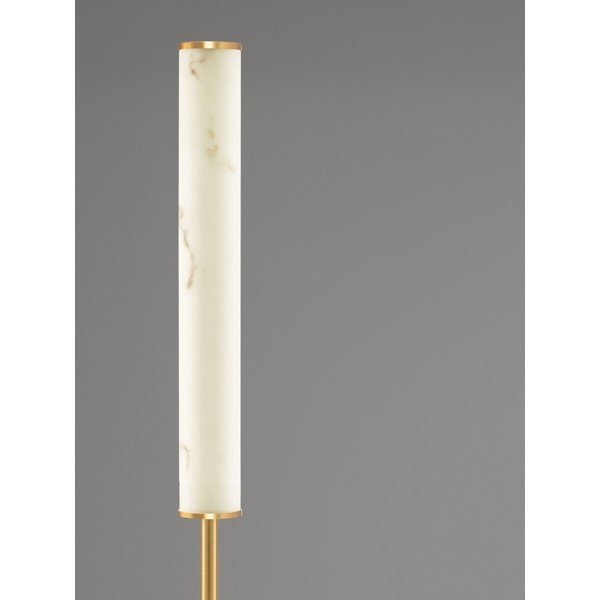 Biela/v mosadznej farbe LED stojacia lampa v dekore mramoru (výška  140 cm) Nolia – Nova Luce-image-1