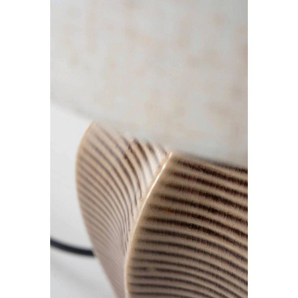 Béžová/tmavohnedá keramická stolová lampa (výška  34 cm) Wera – Jotex-image-4