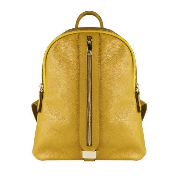 Žltý kožený batoh Maison Bag Lisa