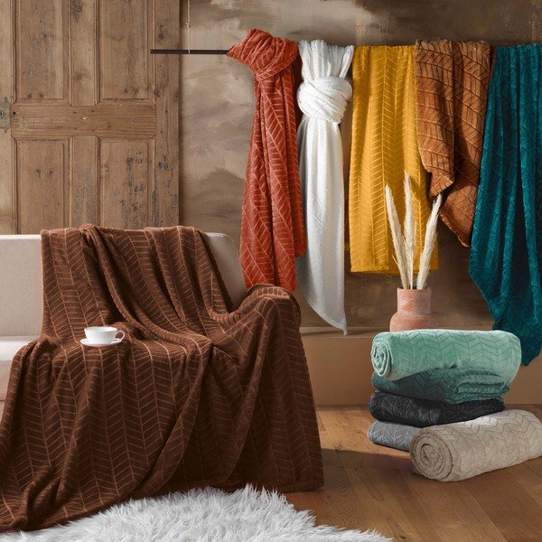 Zelený pléd z mikroflanelu 180x220 cm Arya – douceur d'intérieur-image-3