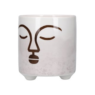 Bielo-ružový keramický kvetináč Kitchen Craft Terracotta Face