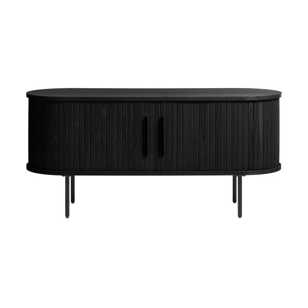 Čierny TV stolík v dekore duba 120x56 cm Nola – Unique Furniture