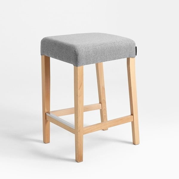 Sivá stolička s bukovými nohami Wilton 67