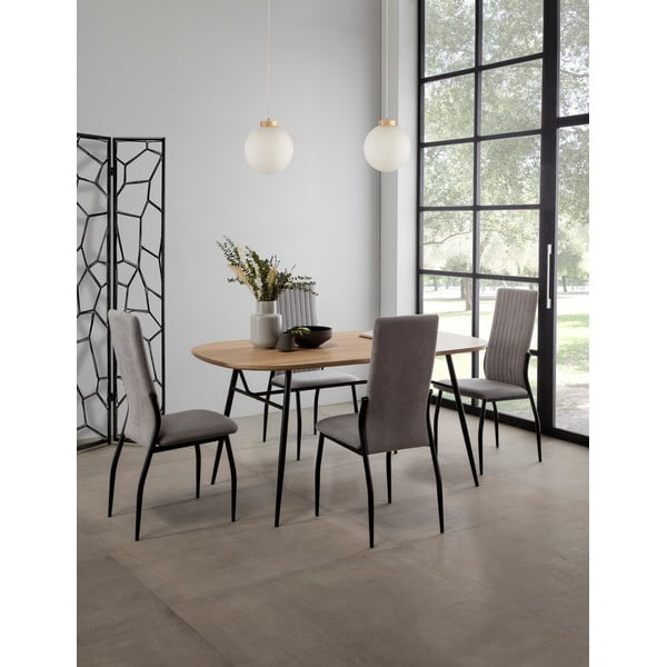 Jedálenský stôl s doskou v dekore dubového dreva Marckeric Mirta-image-1