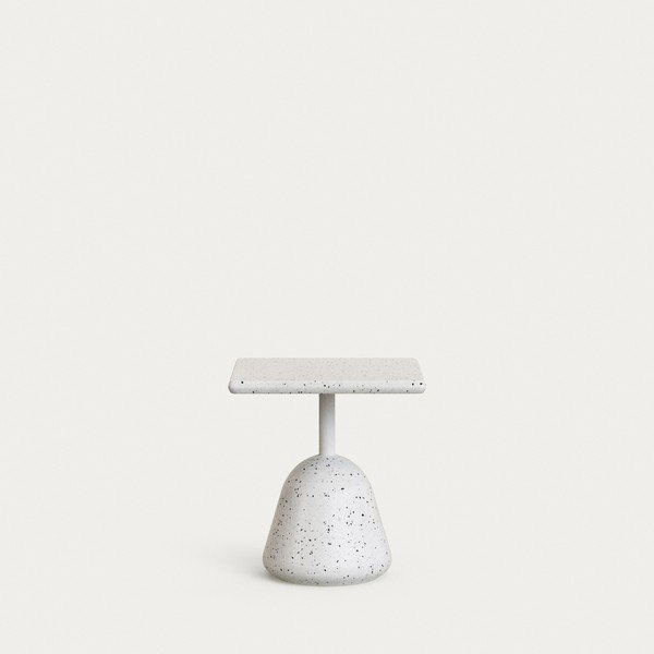 Záhradný konferenčný stolík s terrazzo doskou 44x44 cm Saura – Kave Home-image-1