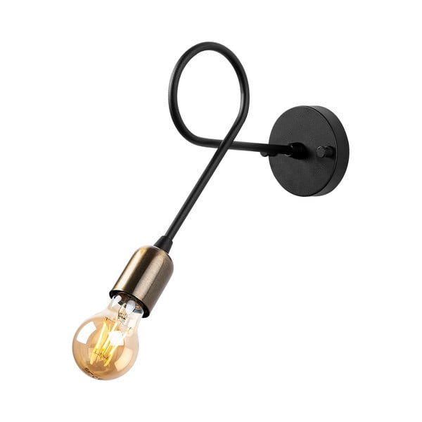 Čierne nástenné svietidlo Viraj – Opviq lights-image-3