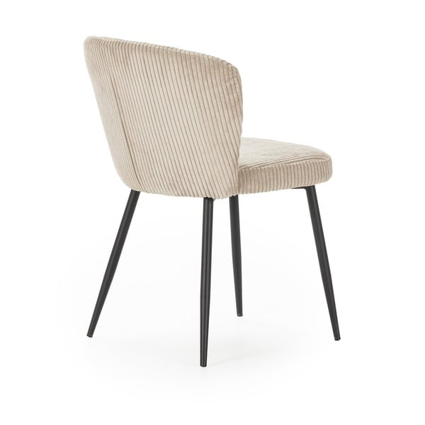 Béžové menčestrové jedálenské stoličky v súprave 4 ks Megan – Marckeric-image-4