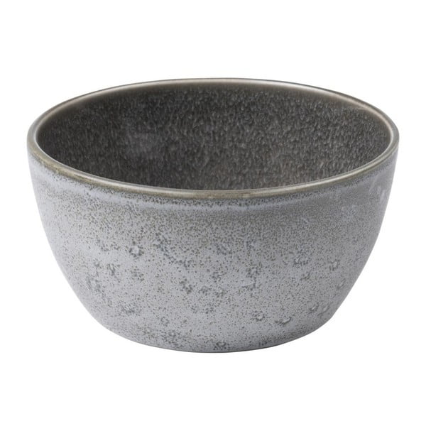 Sivá kameninová miska s vnútornou glazúrou v sivej farbe Bitz Mensa, priemer 14 cm