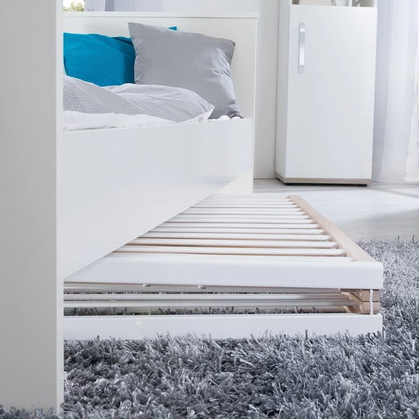 Skladacia postieľka na kolieskach v bielo-prírodnej farbe 60x120 cm Fold up – Roba-image-1