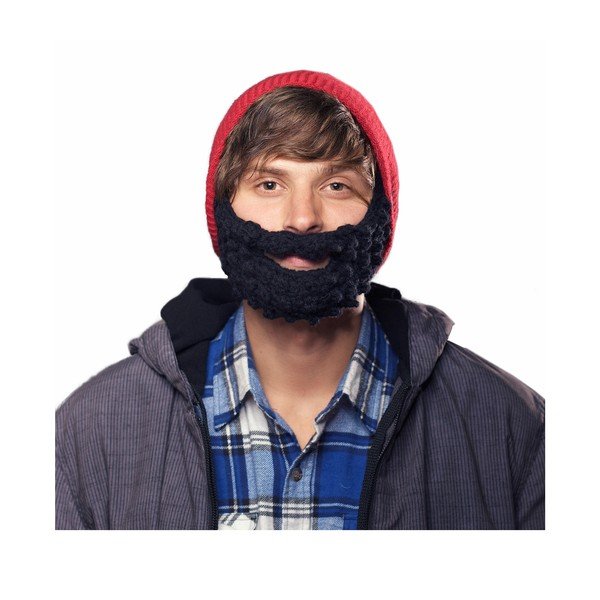 Červená čiapka s čiernou bradou Beardo Attached-image-1