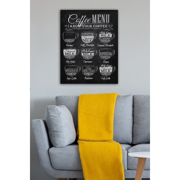Obraz 50x70 cm Coffee Menu – Wallity-image-1