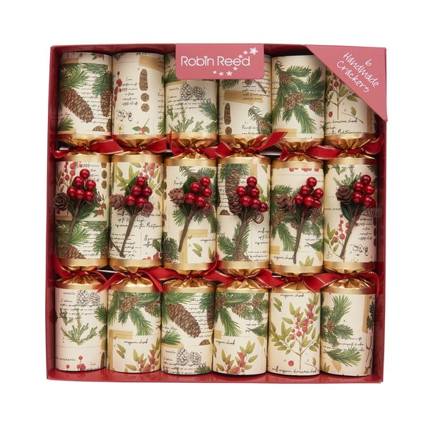 Vianočné crackery v súprave 6 ks Evergreen - Robin Reed