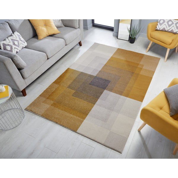 Sivo-žltý koberec Flair Rugs Plaza, 120 x 170 cm-image-1