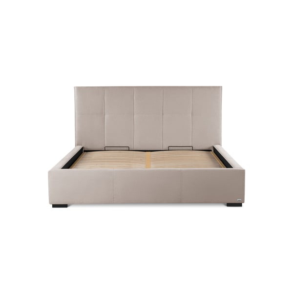 Púdrovoružová dvojlôžková posteľ s úložným priestorom Guy Laroche Home Allure, 140 × 200 cm