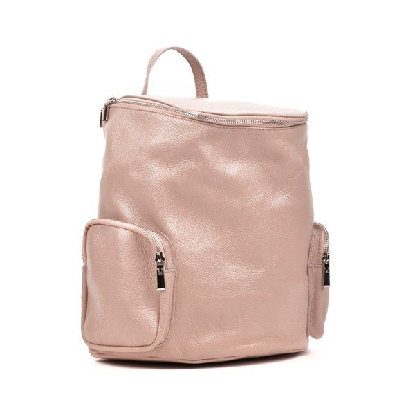Ružový kožený batoh Luisa Vannini Kuhma-image-2